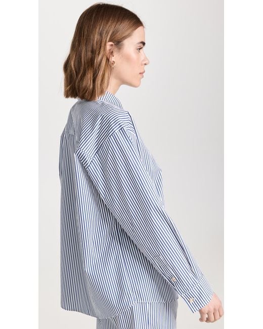 DONNI. Gray Pop Button Down