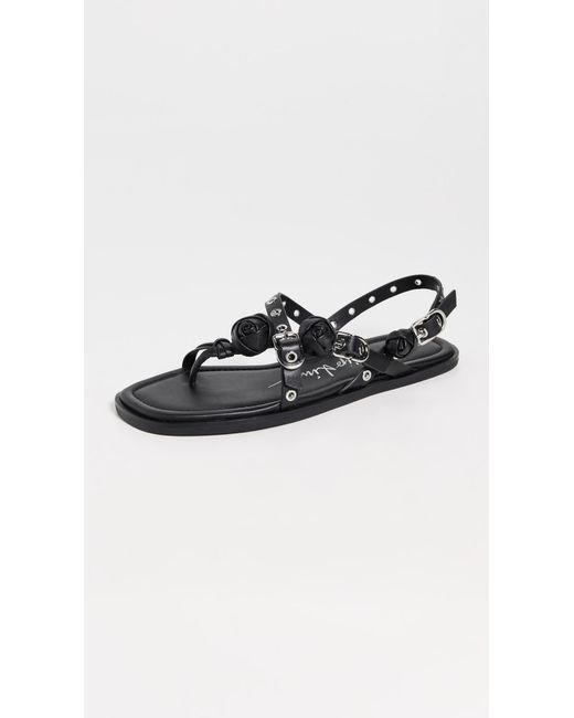 3.1 Phillip Lim Black Multi-Strap Rivet Sandals