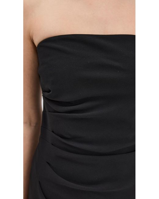 Proenza Schouler Black Shira Strapless Dress In Matte Crepe