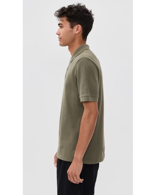 Vince Green Varigated Texture Polo for men