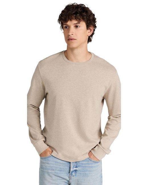 FRAME Natural Duo Fod Ong Eeve Crew Tee Heathered And Beige Xx for men