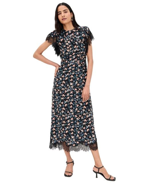 Ulla Johnson Women's Black Renee Cape Sleeve Dress