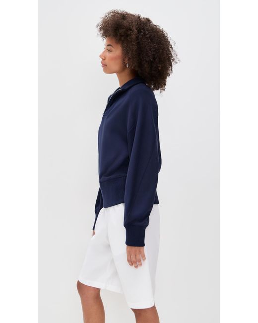 Le Bos Blue Thea Quarter-Zip Pullover