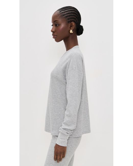 ÉTERNE Gray Oversized Thermal Top