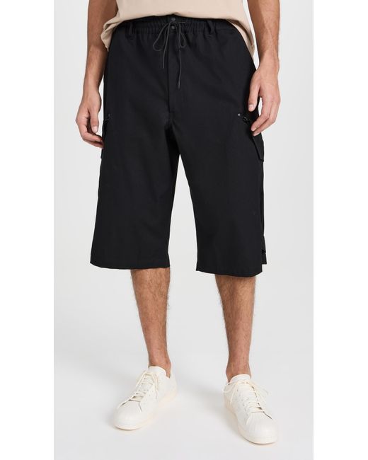 Y-3 Black Work Wear Shorts for men