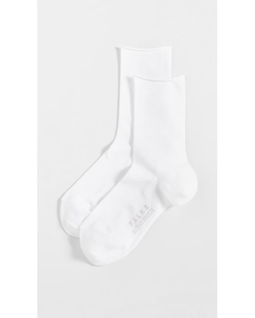 Falke White Active Breeze Roll Top Socks
