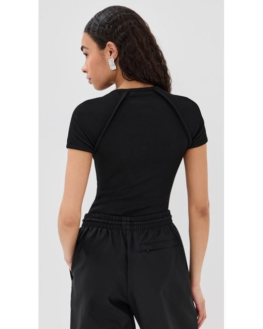 Christopher Esber Black Concave Tee Bodysuit