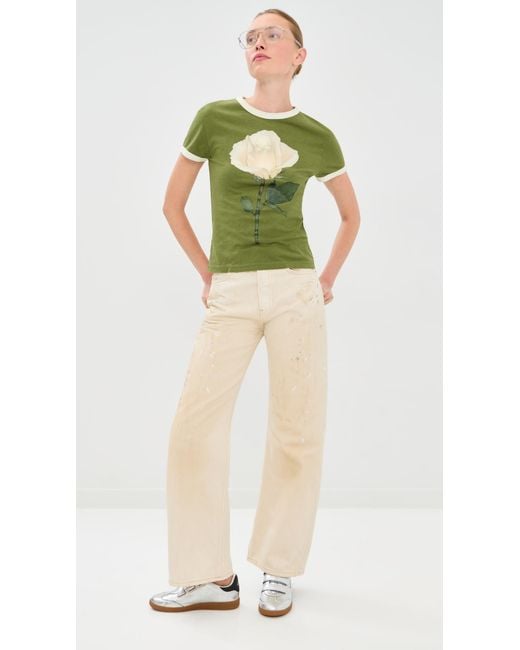 Acne Green Rose Tee