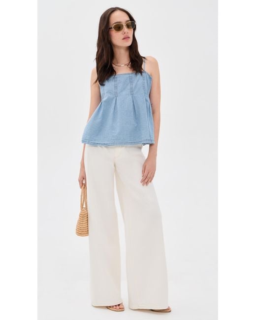 Ba&sh Blue Lucina Top