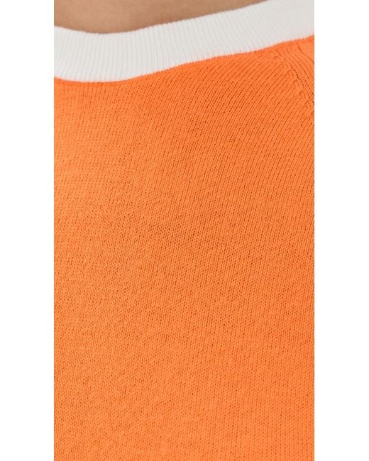 Le Bos Orange Ringer Tee