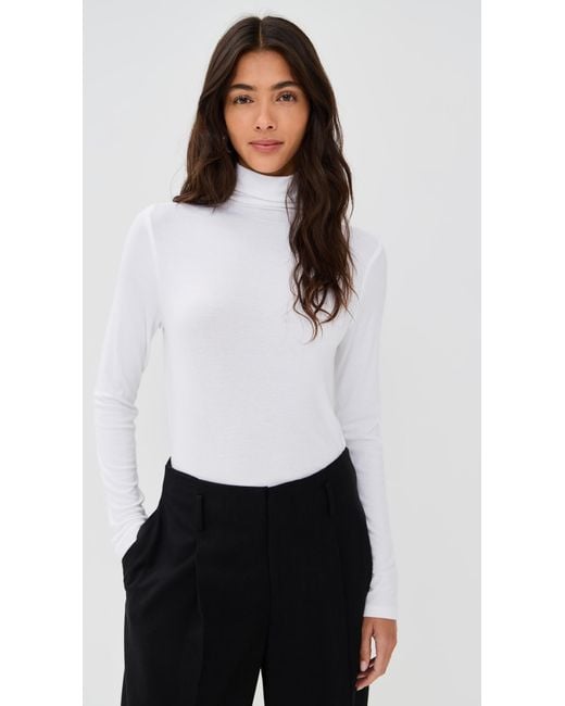 Vince White Essential Turtleneck