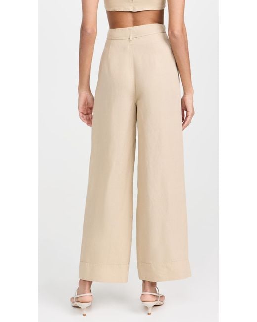 Onia Natural Air Linen Paperbag Trousers