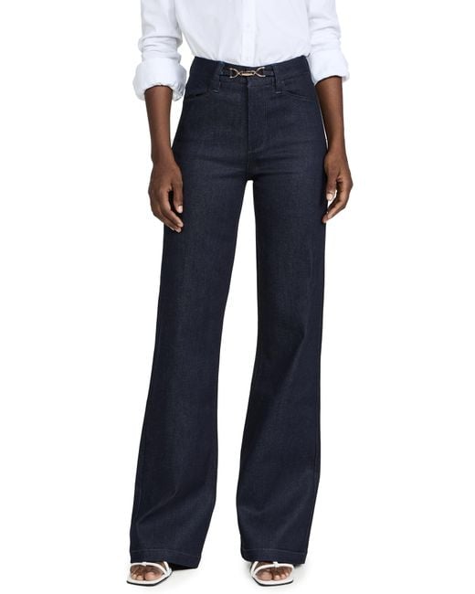 PAIGE Blue Leenah With Jolene Pockets And Clasp Closure Jeans