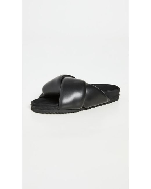 Roam Black Foldy Puffy Slides
