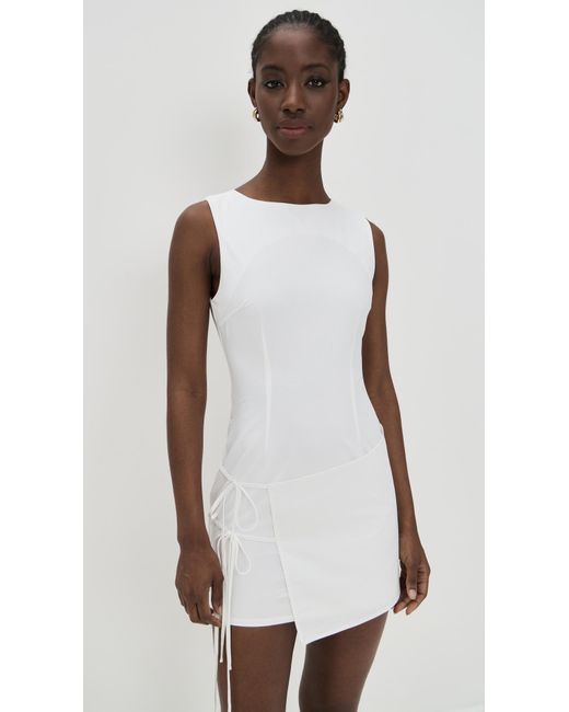 lioness dress white File it under white party dresses for a night out that calls for something minimal Du Cap Maxi Dress