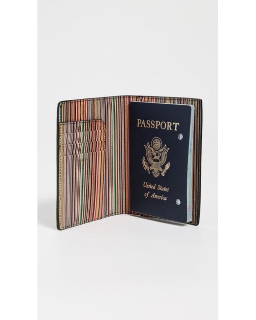 Paul Smith Black Wallet Passport Holder for men