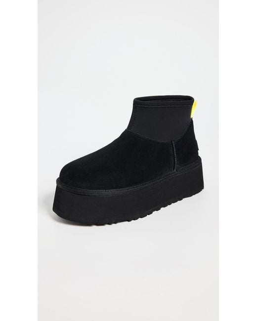 Ugg Black Platform Snow Boots Classic Mini Dipper