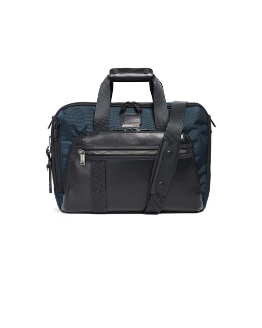 tumi blue briefcase
