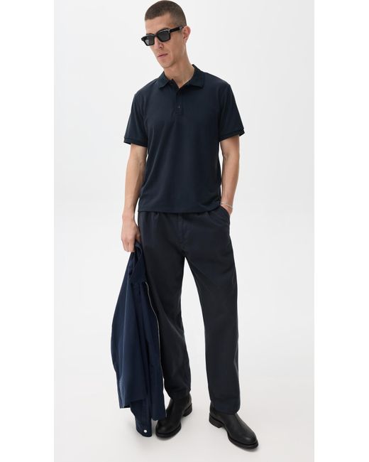 Rag & Bone Blue Tech Pique Polo for men