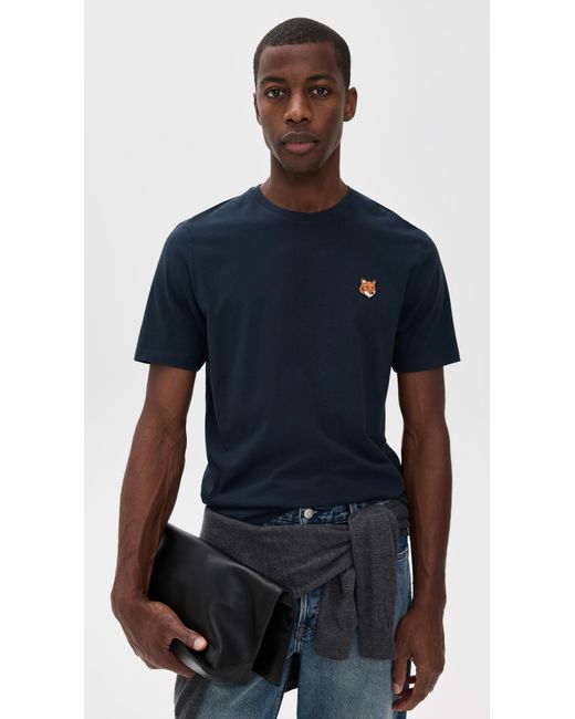 Maison Kitsuné Blue Fox Head Patch Regular Tee for men
