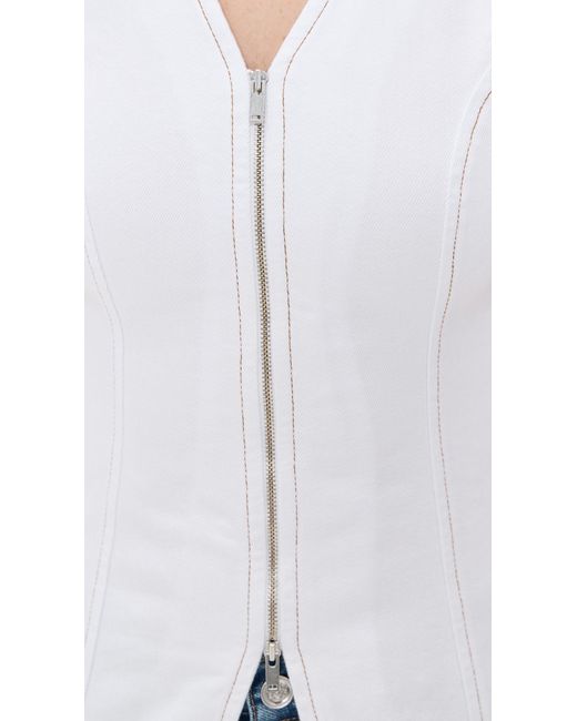 ALIGNE White Whim Denim Top
