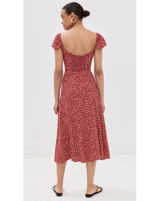 Reformation Red Baxley Dress