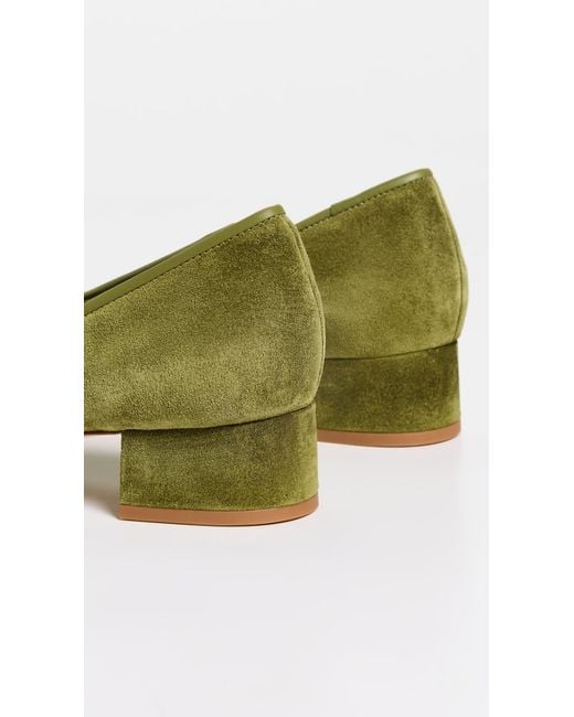 Reformation Green Terry Ballet Pumps