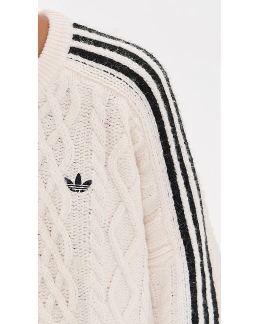 Adidas Natural Cable Knit Sweater