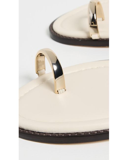 Reformation White Cassandra Flat Sandals