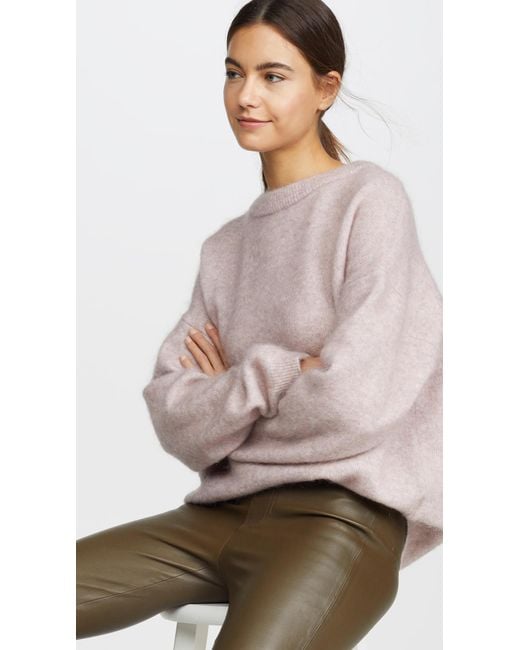 Acne Pink Dramatic Mohair Sweater