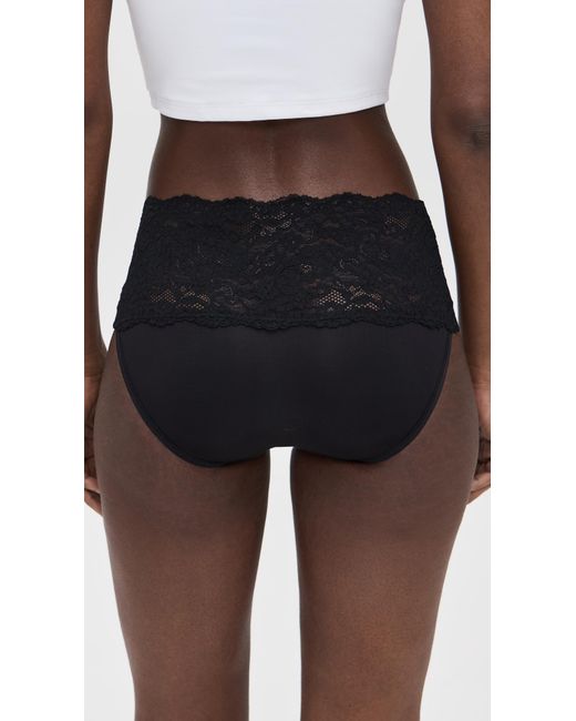Hanky Panky Black Silky Skin High-Rise Panties