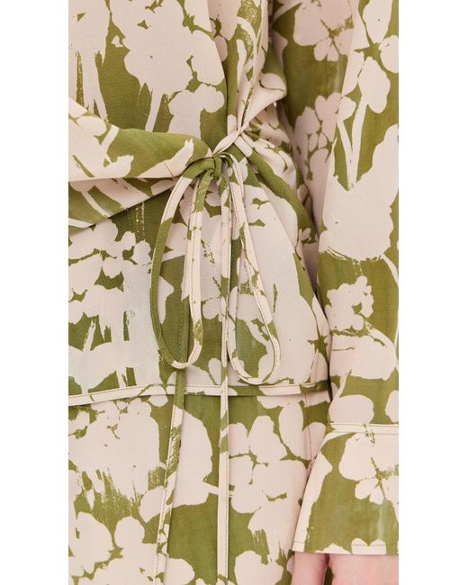 Victoria Beckham Brown Tie-Detail Blouse