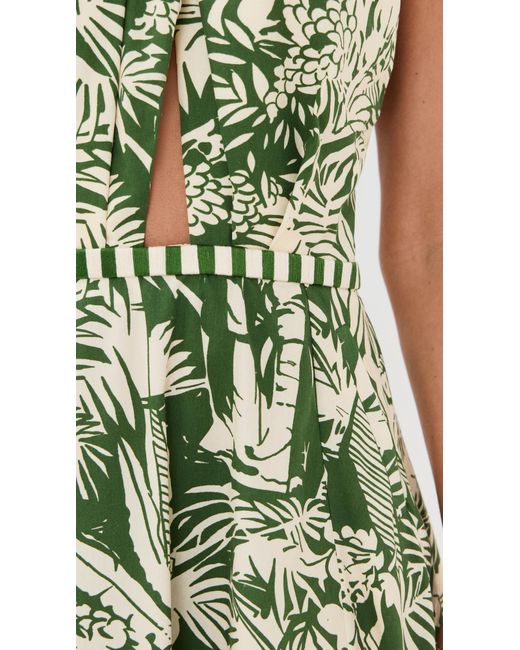 Johanna Ortiz Green Heritage Midi Dress