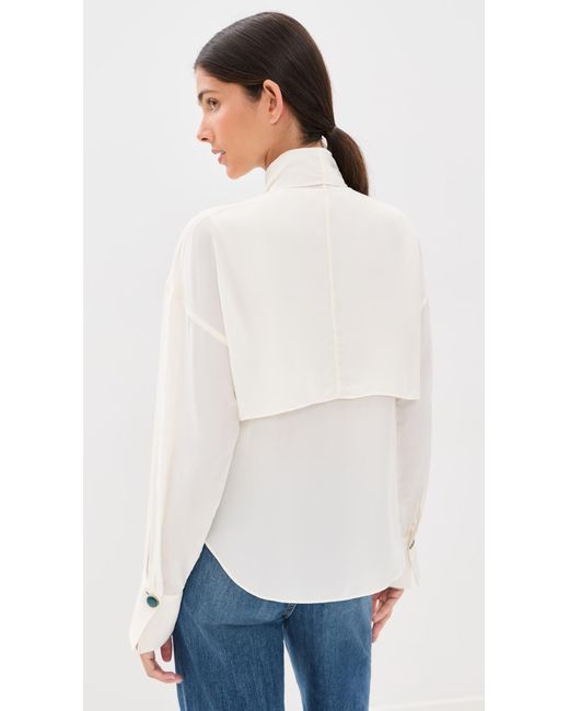 Veronica Beard White Darlis Blouse