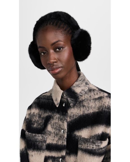 Hat Attack Black Faux Fur Earmuffs