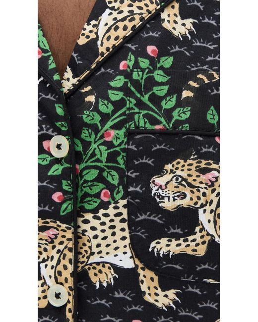 Printfresh Black Bagheera Shorts Pj Set