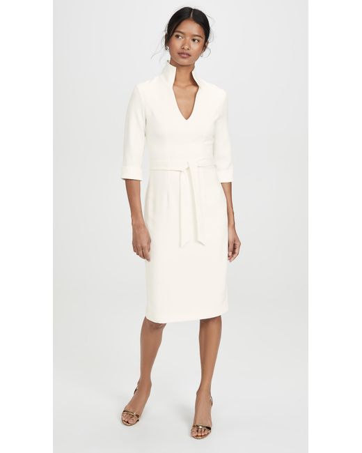 Black Halo Madeline Sheath Dress in Natural | Lyst