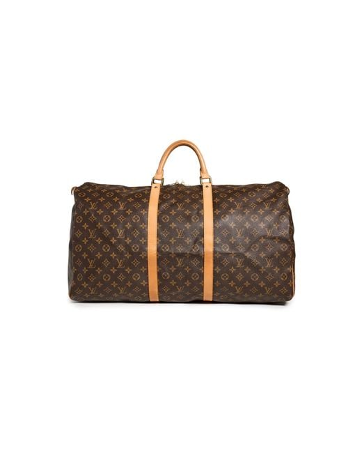 What Goes Around Comes Around Brown Louis Vuitton Monogram Ab Keepall 60 Duffle