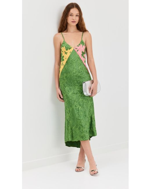 Rosie Assoulin Green Slip Dress