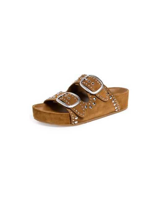 Loeffler Randall Multicolor Jack Two Band Sandals With Studs 7
