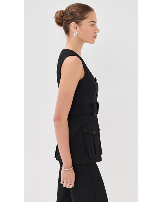 Veronica Beard Black Becker Vest