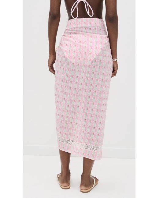 LoveShackFancy Pink Emabella Pareo