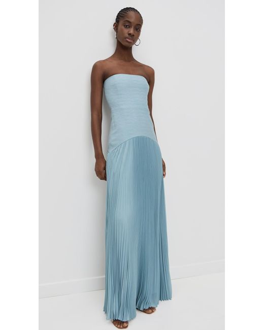 chinese dress ladies Sandrine Draped Jersey Bustier Midi Dress – SIMKHAI main image 1
