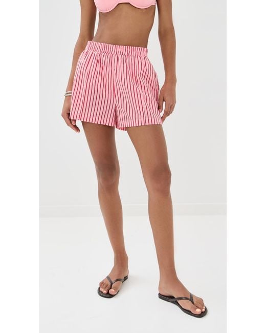 Staud Pink Taurus Shorts