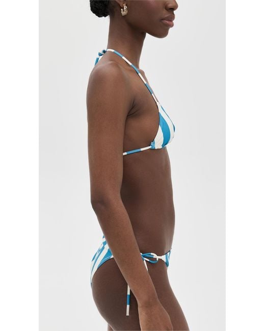 Solid & Striped Blue The Iris Bikini Top