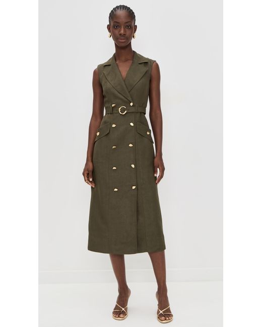 Aje. Blake Utility Midi Dress in Green | Lyst