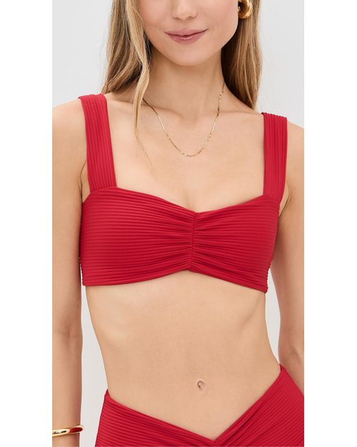 LSPACE Red Marlee Bikini Top