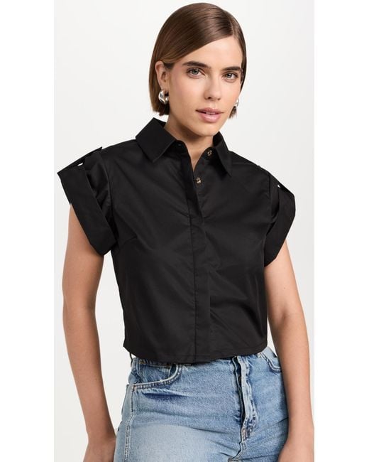 Hevron Black Leonora Top