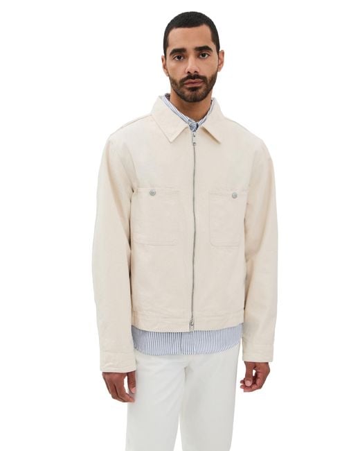 KNICKERBOCKER White Pacific Denim Zip Jacket for men