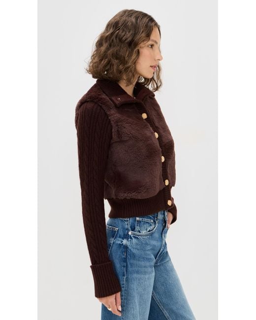 Cara Cara Brown Logan Faux Fur Jacket